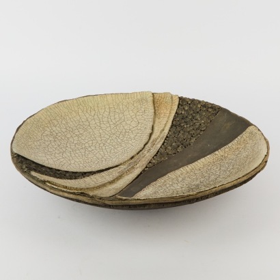 A Large Maureen Hunter Raku-Fired Art Pottery Bowl
