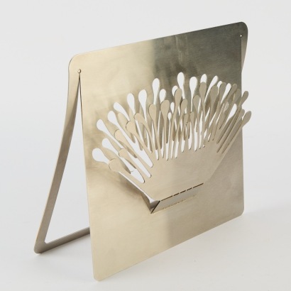 An Ashleigh Jackson Modernist Stainless Steel Pohutukawa Holder