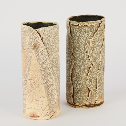 A Pair of Peter Shearer Vases
