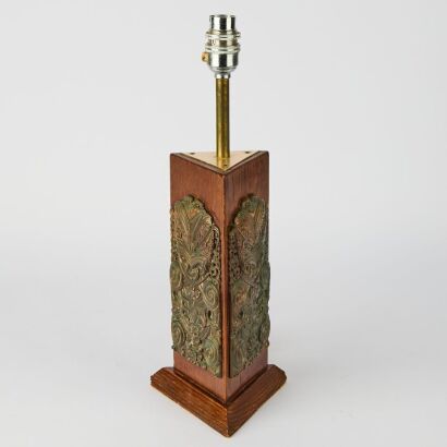 A Three Sided Kingsley Ware Vintage Maori Lamp