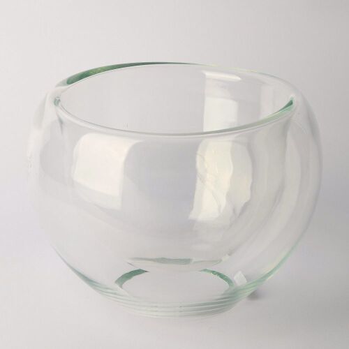 A Murano Handblown Double Walled Glass Bowl by Luciano Vistosi Bola