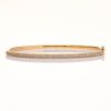18ct Rose Gold, 1.00ct Diamond Hinged Bangle