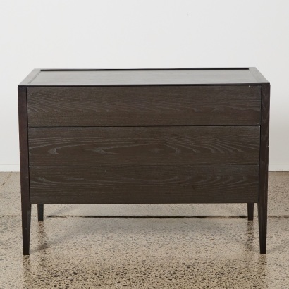 A Streamlined 3 Drawer Chest in Ebonised Oak with Soft Close Drawers