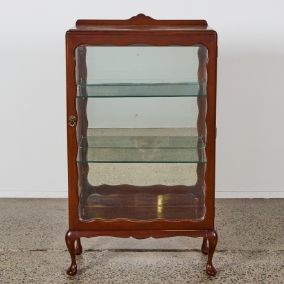 A Wood and Glass Display Cabinet