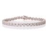 18ct White Gold, Modern, 6.53ct Diamond Quatrefoil Link Bracelet