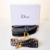 Christian Dior, Black Grained Calfskin Classic Saddle Bag - 3