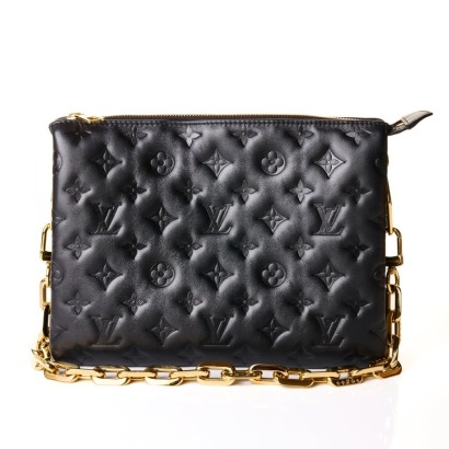 Louis Vuitton, Black Monogram Coussin PM Bag
