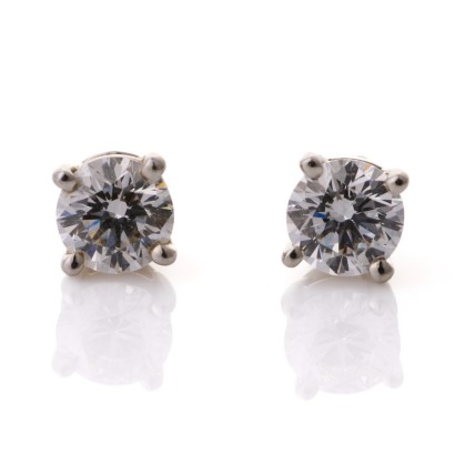 Tiffany & Co, Platinum, 0.80ct Diamond Stud Earrings