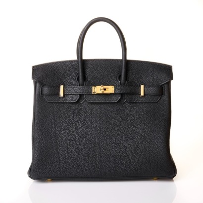 Herm&egrave;s, Noir Togo Birkin 25, Stamp B