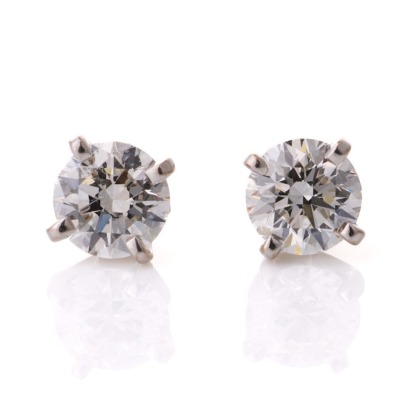 18ct White Gold, 2.05ct Diamond Stud Earrings