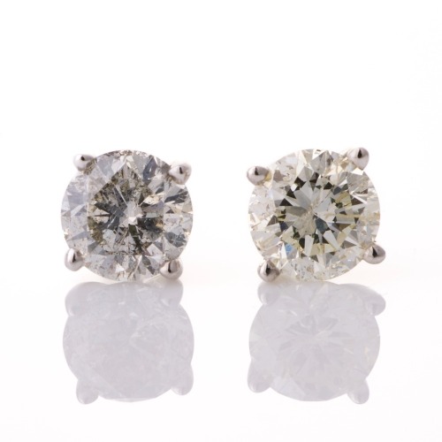 14ct White Gold, 2.00ct Diamond Stud Earrings