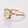 An Important 14ct Yellow Gold, 3.03ct Cushion Cut / 0.65ct Diamond Ring, GIA certified - 2