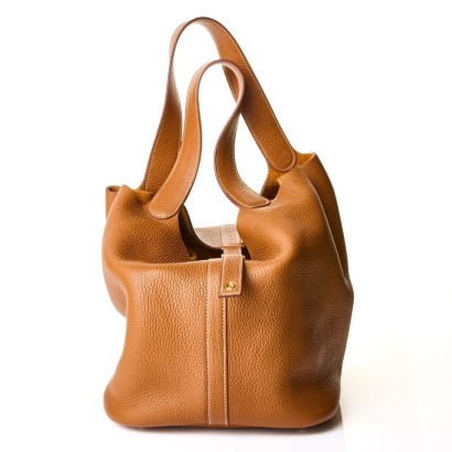 Herm&egrave;s, Gold Veau Taurillon Cl&eacute;mence Picotin Lock 26