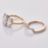 An Important, 18ct White Gold, 1.12ct Moval Cut / 1.05ct Moval / .36ct Diamond Ring / .24ct Wedding Band, GIA certified - 2