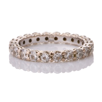 18ct White Gold, 1.80ct Diamond Set Full Eternity Ring