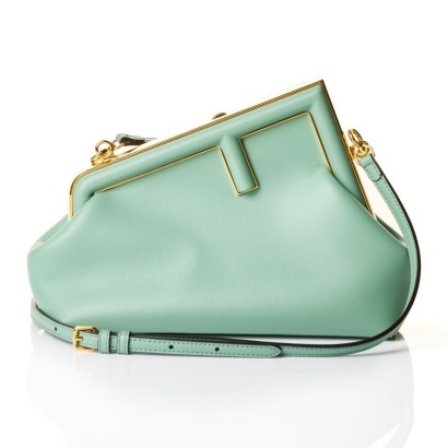 Fendi, Mint Green Nappa Leather "Fendi First" Clutch Bag