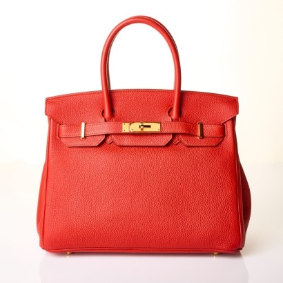 Herm&egrave;s, Rouge Casaque Togo Birkin 30
