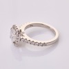 Platinum, Bespoke, 1.51ct Cushion Cut / .49ct Diamond Halo Ring, GIA certified - 2