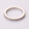 Platinum, 0.11ct Diamond Set Wedding Band - 2