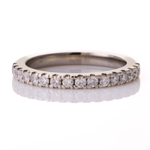 Platinum, 0.11ct Diamond Set Wedding Band