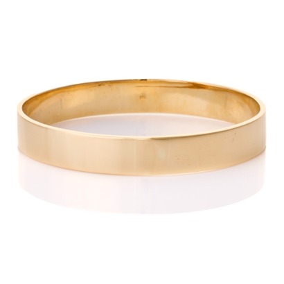 9ct Yellow Gold, 10mm Wide Bangle
