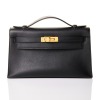 Herm&egrave;s, Black Swift Kelly Pochette Bag