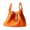Herm&egrave;s, Orange Clemence Lindy Bag 30