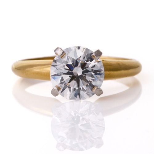 18ct Yellow Gold / Platinum 1.60ct Diamond Solitaire Ring