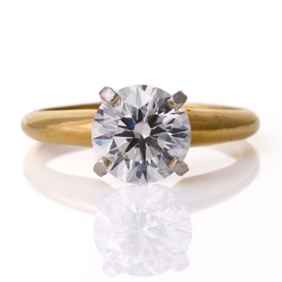 18ct Yellow Gold / Platinum 1.60ct Diamond Solitaire Ring