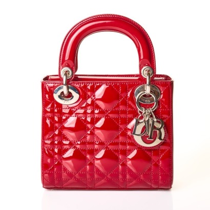 Christian Dior, Red Patent Leather Mini Lady Dior