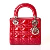 Christian Dior, Red Patent Leather Mini Lady Dior