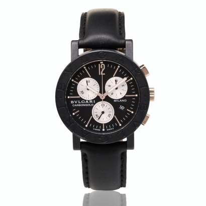 Carbon Fibre, BVLGARI BB Carbon Gold Quartz Chronograph Milano Limited Edition Wristwatch, circa 2007