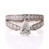 Chaumet, Josephine "Aube Printani&egrave;re," 18ct White Gold, .76ct Pear cut / 1.00ct Diamond Ring, GIA certified