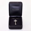 Tiffany & Co, Platinum, Fleur de Lis 0.41ct Diamond Key on 45cm Cable Link Chain, circa 2015 - 3