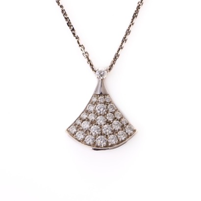 18ct White Gold, BVLGARI, Divas' Dream 0.47ct Diamond Pendant Necklace