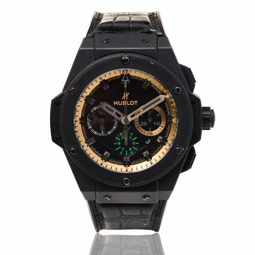 Black Ceramic, Hublot, King Power Chronograph Usain Bolt Limited Edition Wristwatch, circa 2012