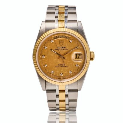 Stainless Steel / 18ct Yellow Gold, Tudor Prince Date / Day Automatic Wristwatch, circa 2021