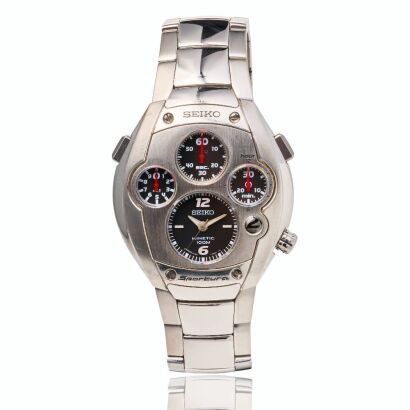 Stainless Steel, Seiko Sportura Kinetic Chronograph Wristwatch, circa 2003-2008