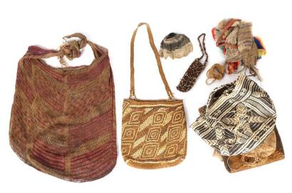 Seven Woven Bilum and Six Woven Bags