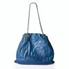Chanel, Navy Teal Leather Matelass&egrave; Tote Bag