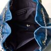 Chanel, Navy Teal Leather Matelass&egrave; Tote Bag - 4