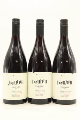 (1) 2015-2017 Bell Hill Pinot Noir Vertical Collection, Canterbury, 3 Bottles Sold as One Lot