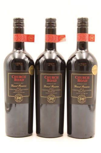 (3) 2013 Church Road Grand Reserve Cabernet Sauvignon Merlot, Hawkes Bay [BC95]