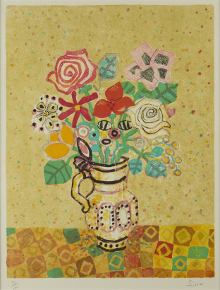 PAUL A&Iuml;ZPIRI Vase with Birds