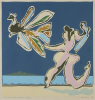 PAT HANLY Paradise Bird Escapes Bather