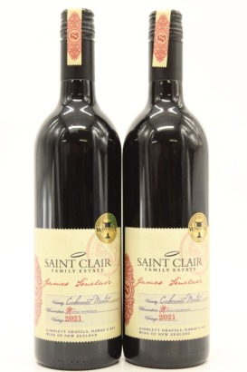 (2) 2021 Saint Clair James Sinclair Cabernet - Merlot, Gimblett Gravels