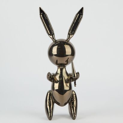 JEFF KOONS Black Balloon Rabbit