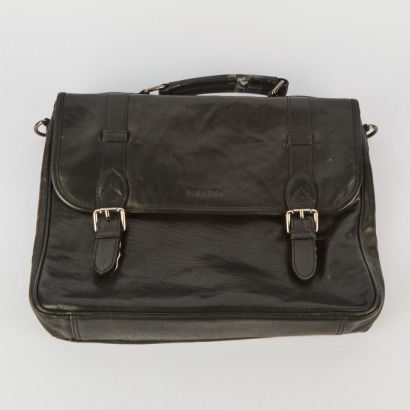 A Black Leather Satchel by Firenze