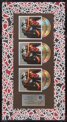 A Warner Music New Zealand The Cars Greatest Hits Collection Platinum Sales Award