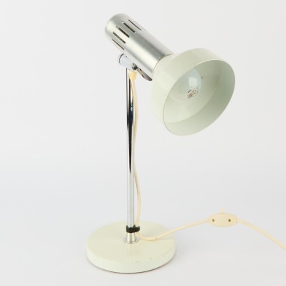 A German Chrome And Enamel Lamp
